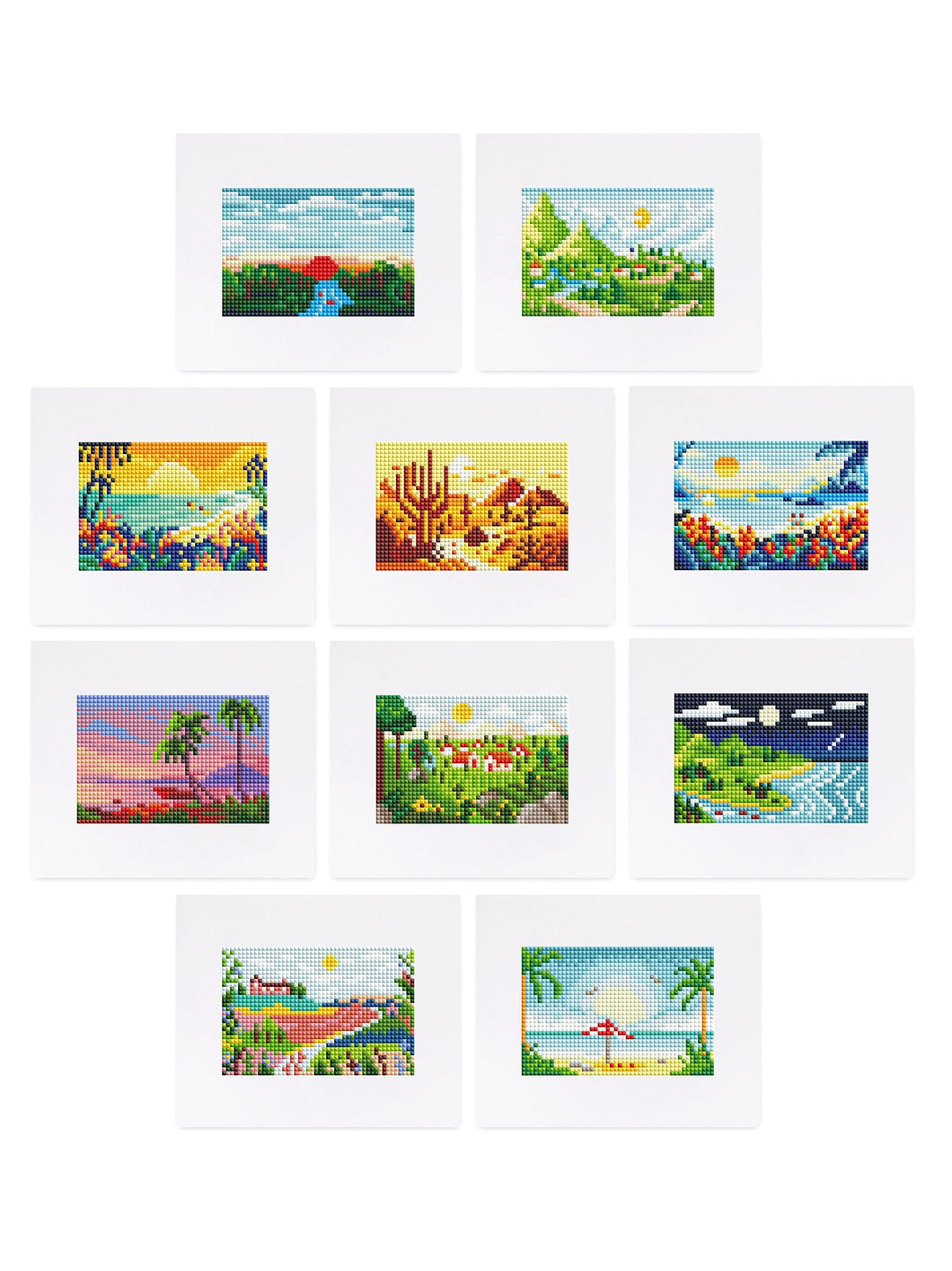 10 Mini Diamond Paintings - Summer-Set