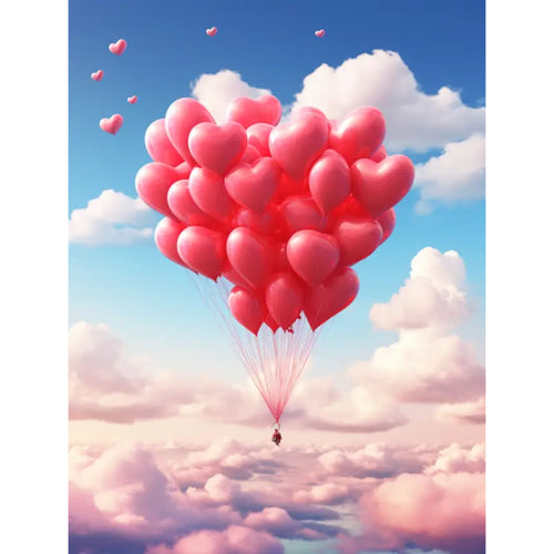 Luftballons aus Herzen