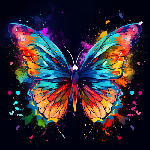 Farbiger Schmetterling
