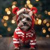 Hund im Weihnachtskostüm