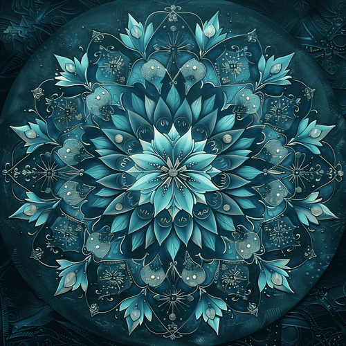 Blaues Mandala