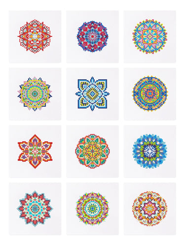 12 Mini Diamond Paintings | Mandala-Set