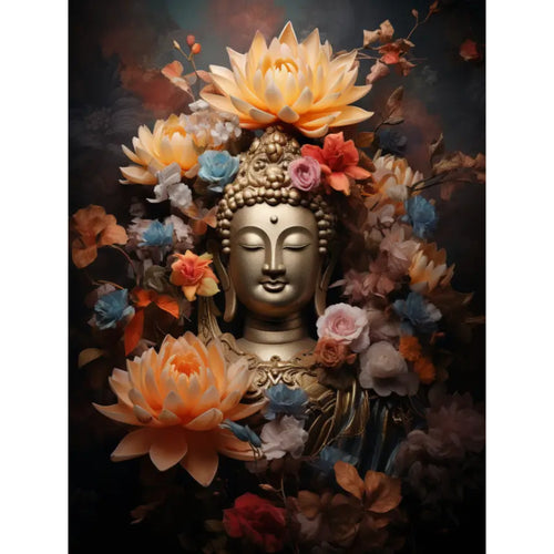 Buddha mit Blumen