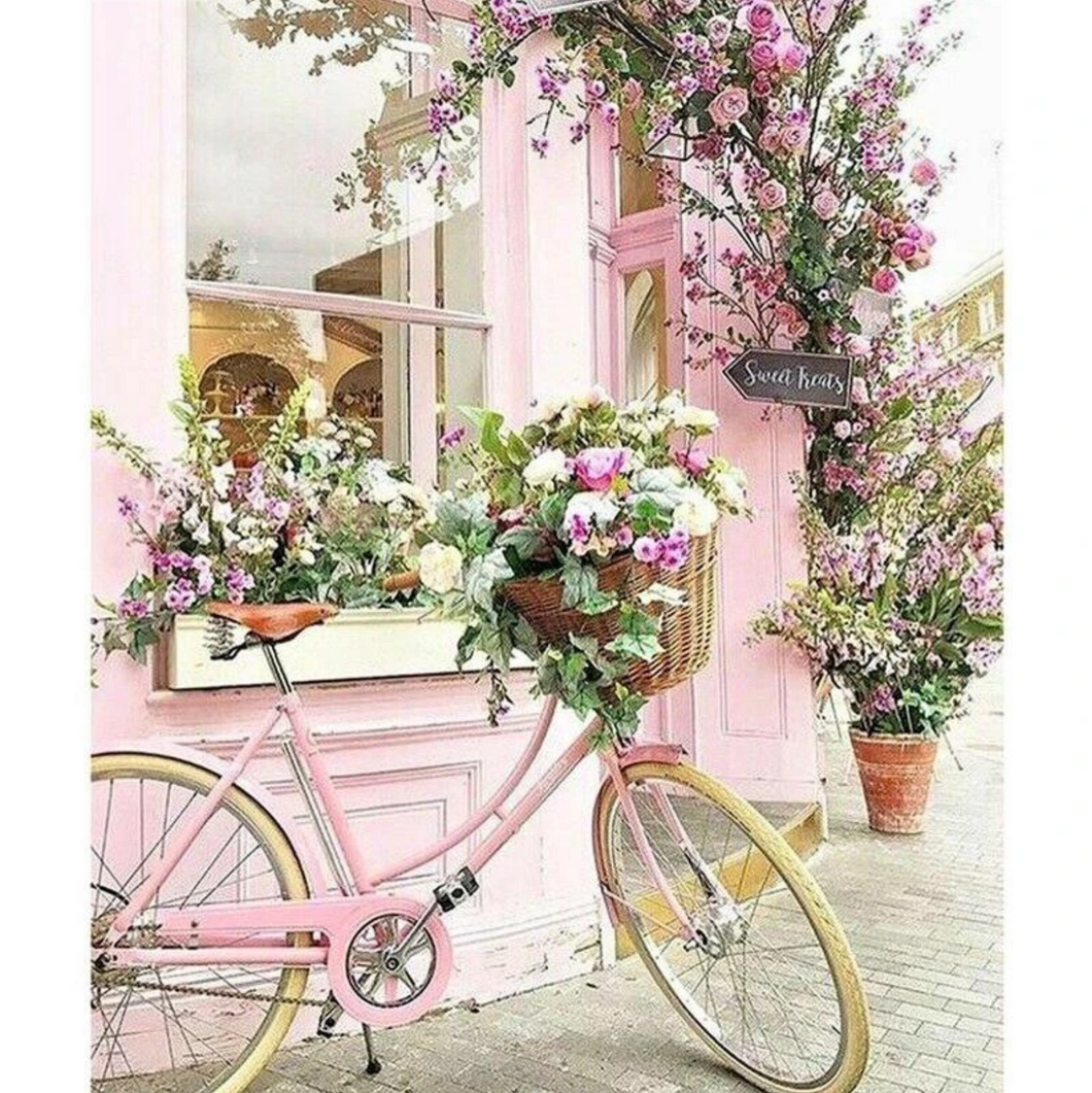 Rosa Fahrrad Mit Blumen - Myth Of Asia Deutschland