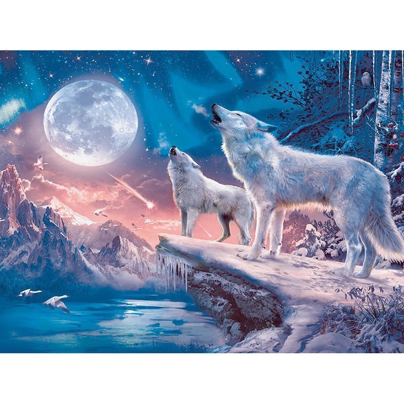 Weißer Wolf - Mond - Myth Of Asia 