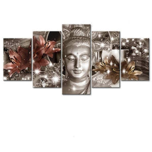 Buddha - Wasserlilie | 5 Panels - Myth Of Asia Deutschland
