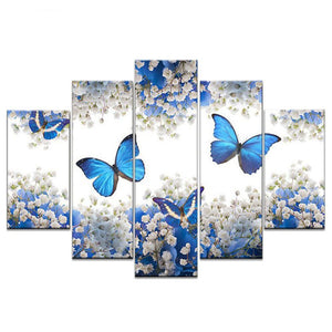 Blaue Schmetterlinge | 5 Panels - Myth Of Asia Deutschland