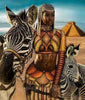 Afrikanische Frau Mit Zebra - Myth Of Asia 